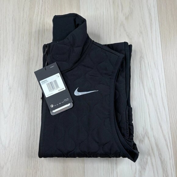 Nike Aerolayer Womens Running Gilet Vest Size XS Black Padded Pockets NEW - Picture 12 of 12